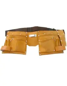 Centura de scule, Extol Craft, din piele, 6 buzunare