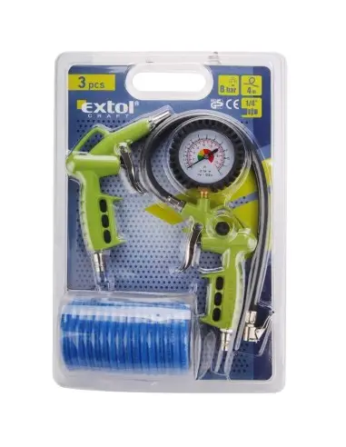 Set compresor anvelope, Extol Craft, 3 buc