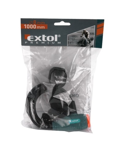 Cablu antifurt bicicleta, Extol Premium, 8 x 1000 mm