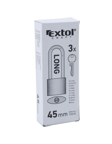 Lacat din fonta, Extol, tija extinsa, 45 mm Lacat din fonta, Extol, tija extinsa, 45 mm