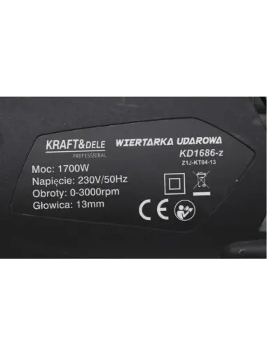Masina de gaurit cu percutie, Kraft&Dele, trei functii, 13 mm, 1700 W