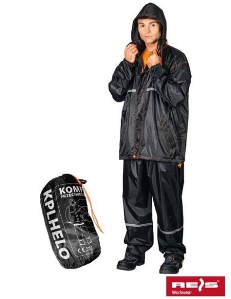 Costum de protectie impermeabil, jacheta si salopeta KPL HELO RAW-POL - Haine de ploaie
