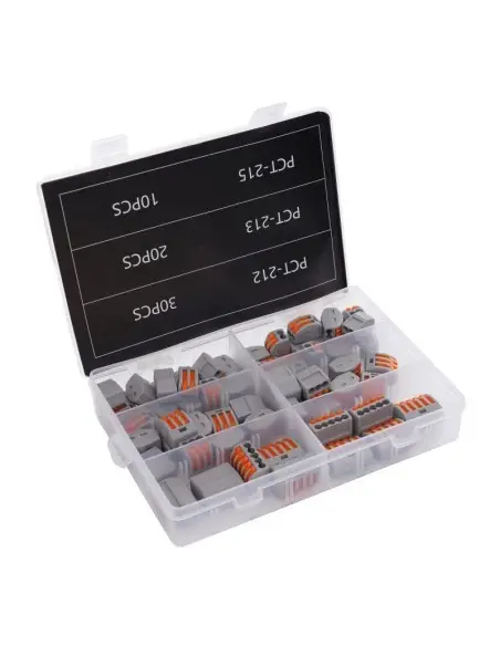 Set conectori, Kraft&Dele, terminale cu clips de tip WAGO, 60 buc Set conectori, Kraft&Dele, terminale cu clips de tip WAGO, 60 buc