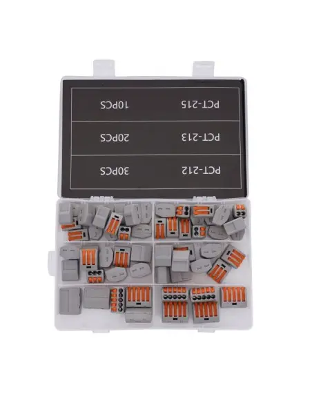 Set conectori, Kraft&Dele, terminale cu clips de tip WAGO, 60 buc Set conectori, Kraft&Dele, terminale cu clips de tip WAGO, 60 buc