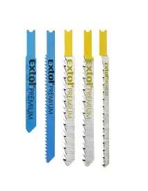 Set 5 lame fierastrau vertical mix, Extol Premium, Bi-metal, HSS