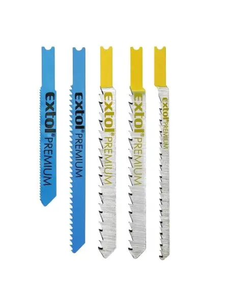 Set 5 lame fierastrau vertical mix, Extol Premium, Bi-metal, HSS Set 5 lame fierastrau vertical mix, Extol Premium, Bi-metal, HSS