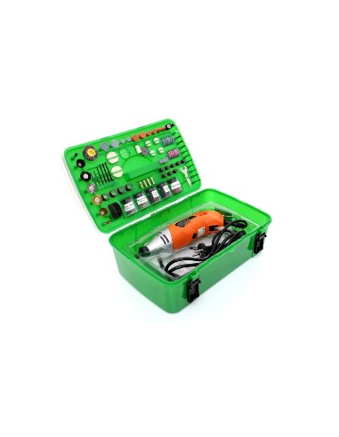 Mini freza electrica, Kraft&Dele, 170W, 220V, 218 piese