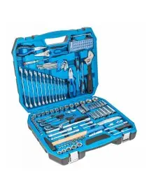 Trusa scule 131 buc, Hogert, 1/2", 3/8", 1/4", chei cu soclu