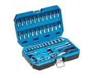 Trusa scule , Hogert, 1/4 ", cu clichet, CrV, 46 buc