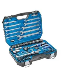 Trusa de scule, Hogert, chei combinate, biti surubelnita, CrV, CrMo, 85 buc