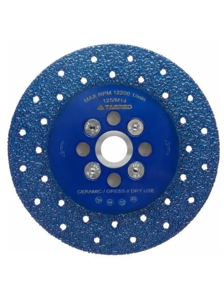 Disc diamantat pentru taiere si slefuire, Tagred, 125 mm Disc diamantat pentru taiere si slefuire, Tagred, 125 mm