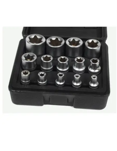 Trusa 14 piese chei tubulare torx, Bass Polska, 1/2", 3/8", 1/4" E4-E24 Trusa 14 piese chei tubulare torx, Bass Polska, 1/2", 3/8", 1/4" E4-E24