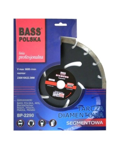 Disc diamantat pentru beton si marmura, Bass Polska, 230 mm, otel cobalt-nichel Disc diamantat pentru beton si marmura, Bass Polska, 230 mm, otel cobalt-nichel