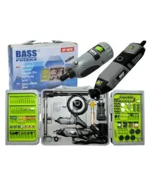 Set 2 mini freze electrice, Bass Polska, 236 piese, 15.000-35.000 rpm