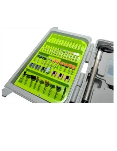 Set 2 mini freze electrice, Bass Polska, 236 piese, 15.000-35.000 rpm