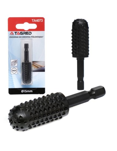 Freza cilindrico-semisferica, Tagred TA4073, pentru lemn, diametru 15 mm