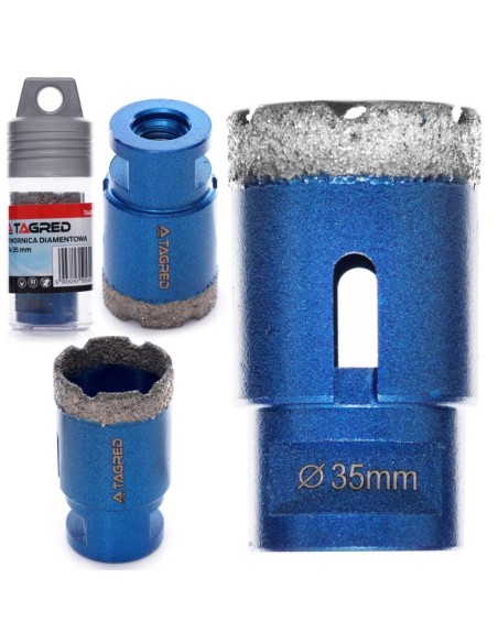 Carota diamantata, Tagred TA4089, pentru piatra, gresie si beton 35mm M14
