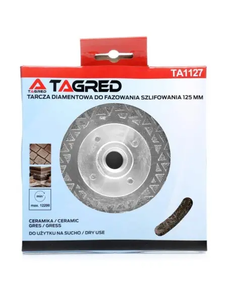 Disc pentru taiere, slefuire, Tagred TA1127, 125 mm, M14 Disc pentru taiere, slefuire, Tagred TA1127, 125 mm, M14