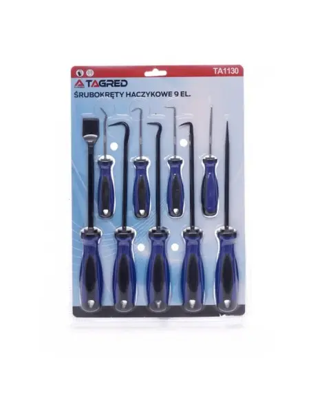 Set 9 surubelnite carlige, Tagred, cu maner antiderapant