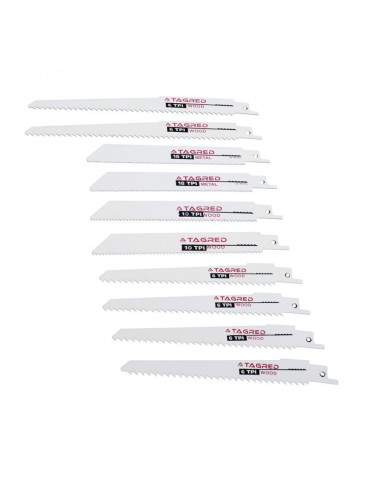 Set 10 lame pentru ferastrau, Tagred, tip coada de vulpe Set 10 lame pentru ferastrau, Tagred, tip coada de vulpe