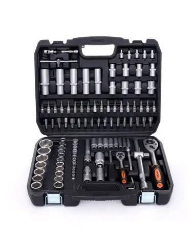 Trusa de chei, Kraft&Dele KD10835, chei tubulare, chei cu clichet, 101 elemente