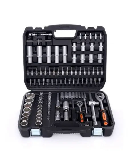 Trusa de chei, Kraft&Dele KD10835, chei tubulare, chei cu clichet, 101 elemente