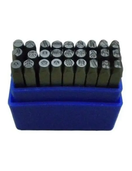 Set 27 poansoane, Bass Polska, cu numere si caractere, 4mm