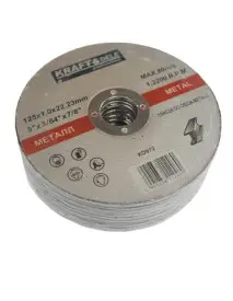 Set 10 discuri de taiere, Kraft&Dele KD972, pentru metal, 125 x 1,0 x 22,23 mm