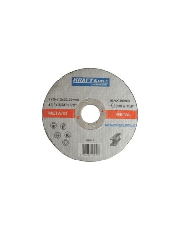 Set 10 discuri de taiere, Kraft&Dele KD971, pentru metal, 115 x 1,2 x 22,23 mm Set 10 discuri de taiere, Kraft&Dele KD971, pentru metal, 115 x 1,2 x 22,23 mm