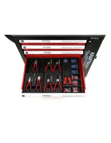 Dulap profesional cu scule, Kraft&Dele KD362, 263 piese, cu 6 sertare Dulap profesional cu scule, Kraft&Dele KD362, 263 piese, cu 6 sertare