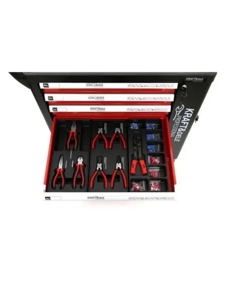 Dulap profesional cu scule, Kraft&Dele KD362, 263 piese, cu 6 sertare Dulap profesional cu scule, Kraft&Dele KD362, 263 piese, cu 6 sertare