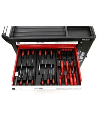 Dulap profesional cu scule Kraft&Dele KD362, 263 piese, 6 sertare