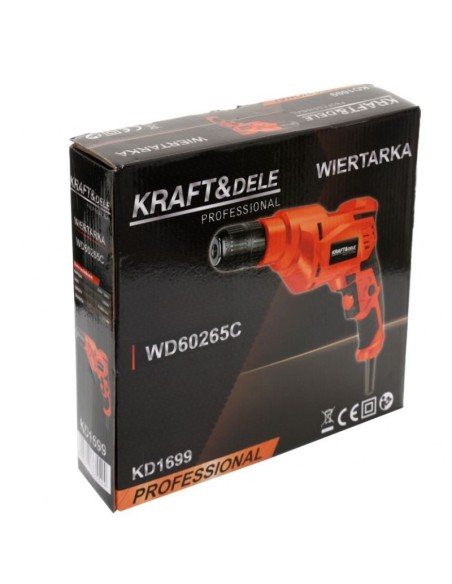 Masina de gaurit electrica, Kraft&Dele KD1699, 1200 W, 0 - 2880 min, 13 mm