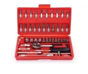 Trusa profesionala scule, Kraft&Dele KD10525, chei tubulare, 46 piese