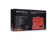 Trusa profesionala scule, Kraft&Dele KD10525, chei tubulare, 46 piese