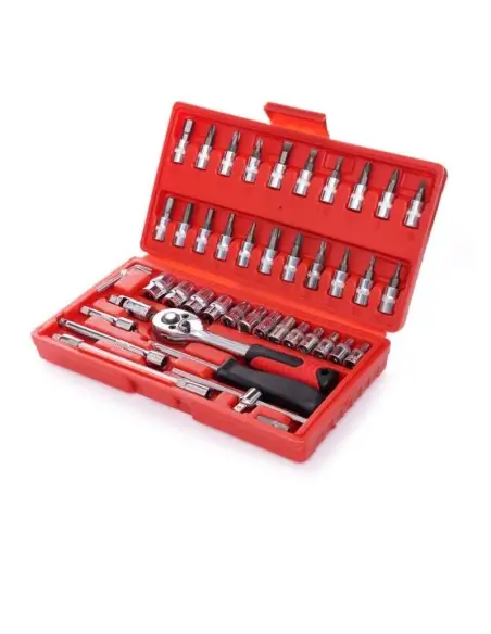 Trusa profesionala scule, Kraft&Dele KD10525, chei tubulare, 46 piese