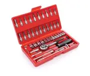 Trusa profesionala scule, Kraft&Dele KD10525, chei tubulare, 46 piese