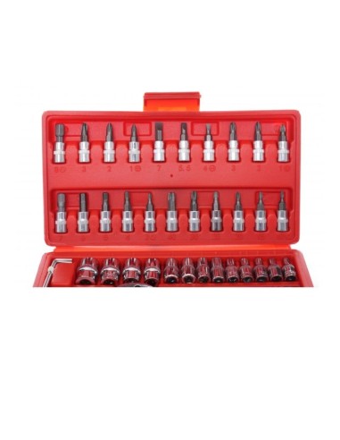 Trusa profesionala scule, Kraft&Dele KD10525, chei tubulare, 46 piese