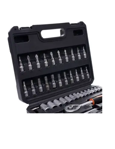 Trusa profesionala scule, Kraft&Dele KD10469, 46 piese, biti, surubelnite, clichet, soclu