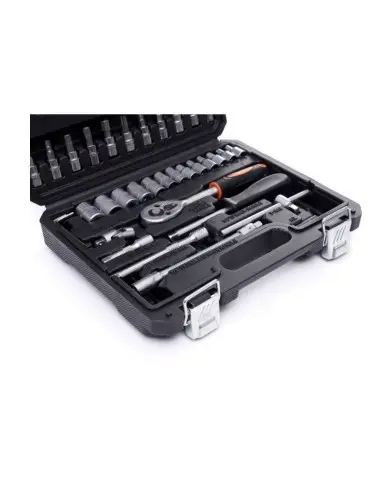 Trusa profesionala scule, Kraft&Dele KD10469, 46 piese, biti, surubelnite, clichet, soclu