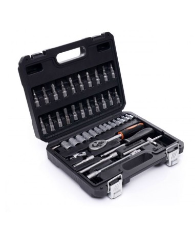 Trusa profesionala scule, Kraft&Dele KD10469, 46 piese, biti, surubelnite, clichet, soclu