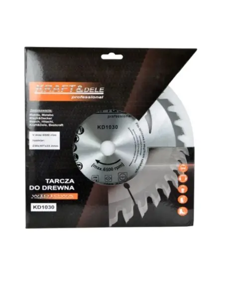 Disc de taiere lemn, Kraft&Dele KD1030, cu 30 dinti, 230x22,2 mm Disc de taiere lemn, Kraft&Dele KD1030, cu 30 dinti, 230x22,2 mm