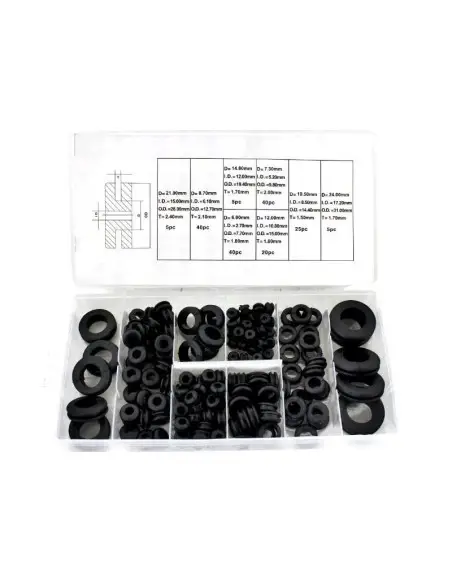 Set garnituri din cauciuc, Kraft&Dele KD10485, diferite dimensiuni, 180 bucati Set garnituri din cauciuc, Kraft&Dele KD10485, diferite dimensiuni, 180 bucati