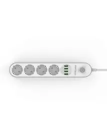 Cablu prelungitor, Kraft&Dele, 2m, 4 prize, USB