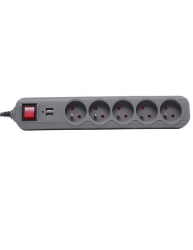 Prelungitor electric, Kraft&Dele, 1.5m, 5 prize, 2 USB