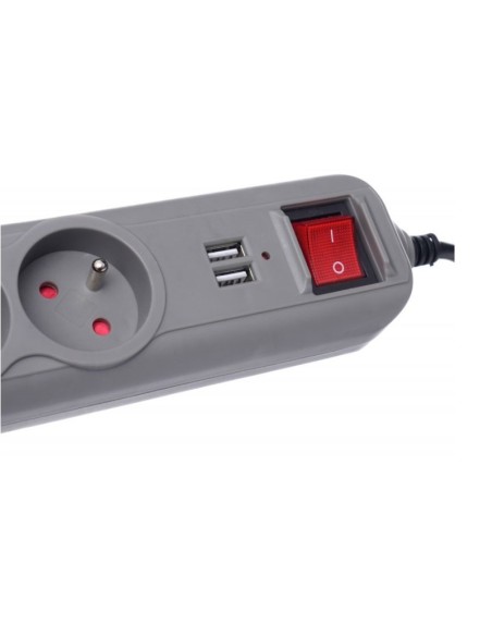 Prelungitor electric, Kraft&Dele, 1.5m, 5 prize, 2 USB