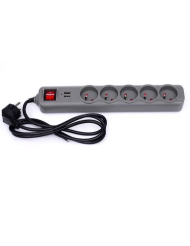 Prelungitor electric, Kraft&Dele, 1.5m, 5 prize, 2 USB