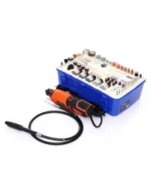 Mini freza electrica, Kraft&Dele, 218 piese, 230V, 270W, 35000 rpm