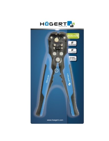 Cleste dezizolator, Hogert, automat, 0.2-6mm / 205mm, CrMoV Cleste dezizolator, Hogert, automat, 0.2-6mm / 205mm, CrMoV
