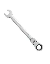 Cheie combinata, Hogert, cu clichet, otel CrV, cu cap flexibil, 19 mm, 72 T